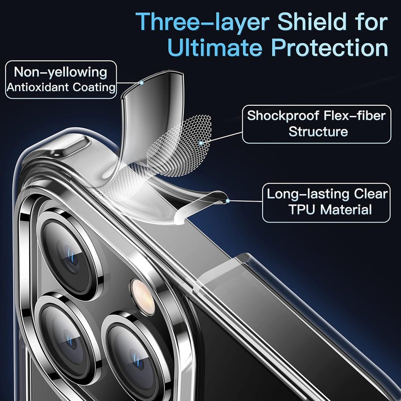 CASEKOO for iPhone 13 Pro Max Case Crystal Clear, [Never Yellow Technology] [Military-Grade Protection] Transparent Slim Cover Women Men for iPhone 13 ProMax Phone Case 6.7 inch, Clear - Image 5